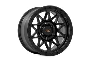 Wheel - Rough Country - 78 Series | Simulated Beadlock | 17x8.5 | 5x5 | +0mm - Black